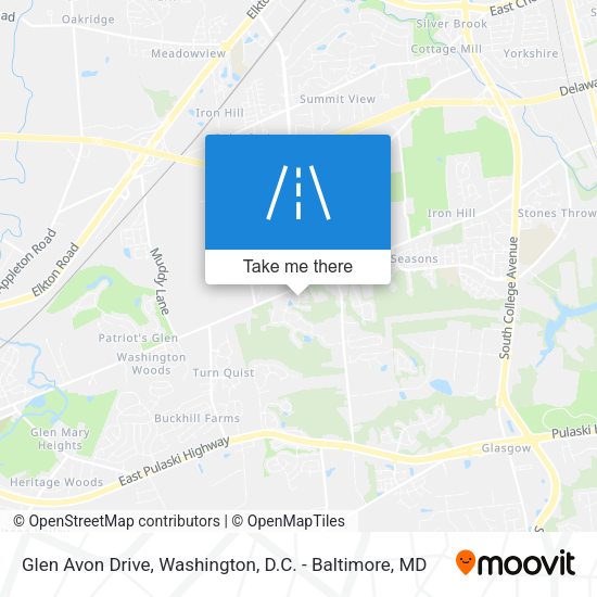 Glen Avon Drive map