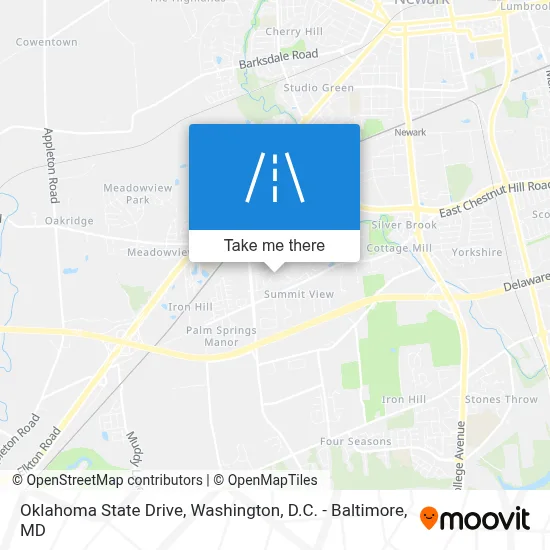 Oklahoma State Drive map