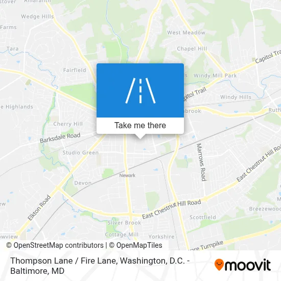 Thompson Lane / Fire Lane map