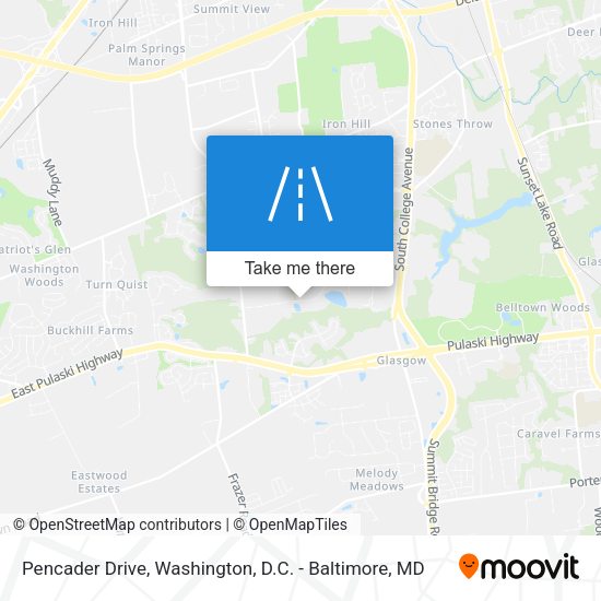 Pencader Drive map
