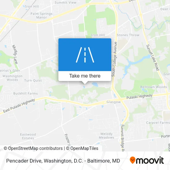 Pencader Drive map