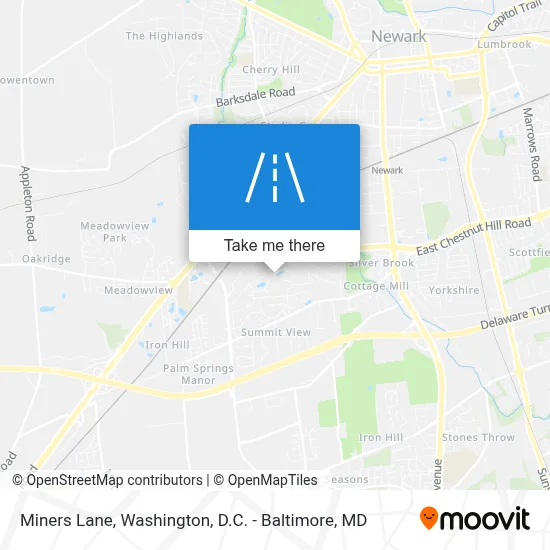 Miners Lane map