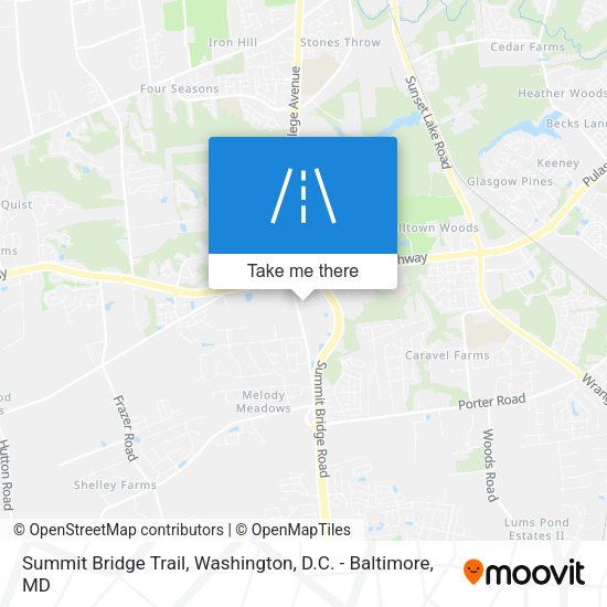 Summit Bridge Trail map