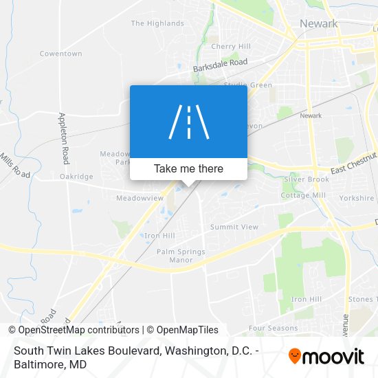 South Twin Lakes Boulevard map