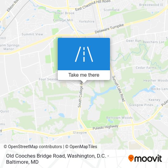 Old Cooches Bridge Road map