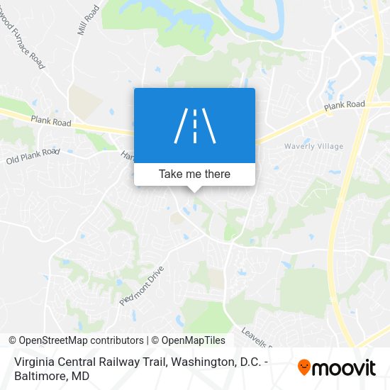 Mapa de Virginia Central Railway Trail
