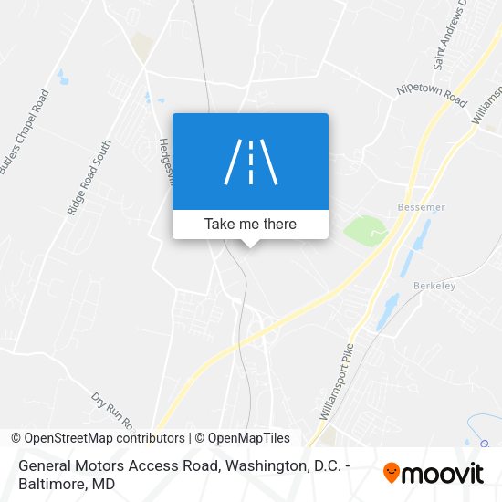 Mapa de General Motors Access Road