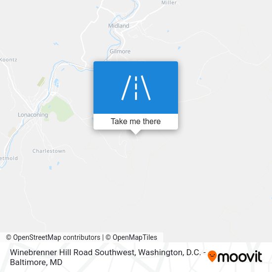 Winebrenner Hill Road Southwest map