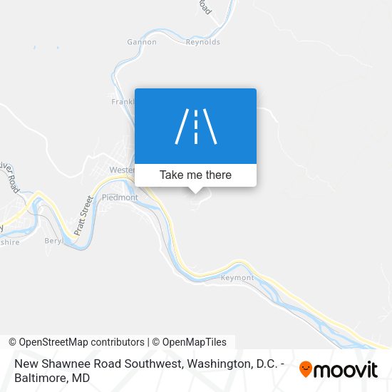 New Shawnee Road Southwest map