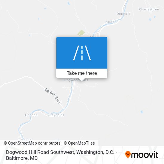 Dogwood Hill Road Southwest map