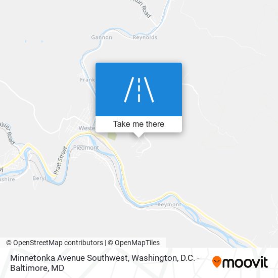 Minnetonka Avenue Southwest map