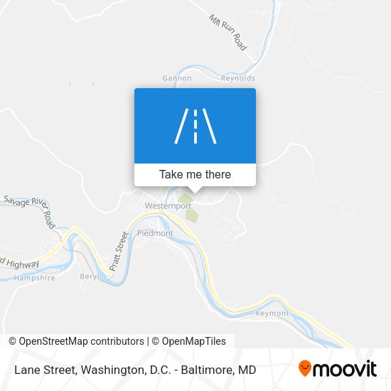 Lane Street map