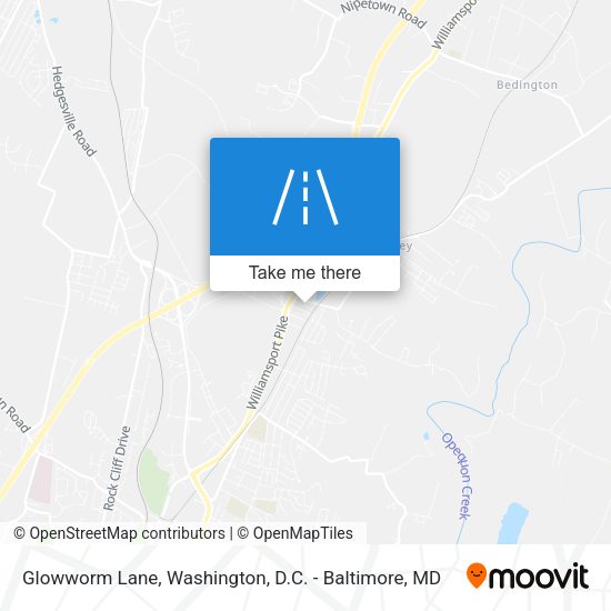 Glowworm Lane map