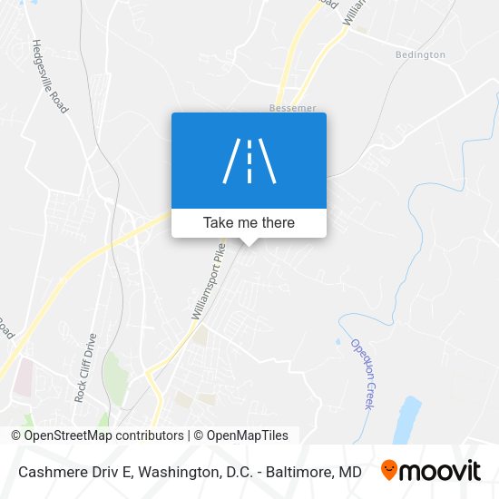 Mapa de Cashmere Driv E