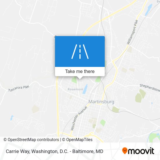 Carrie Way map