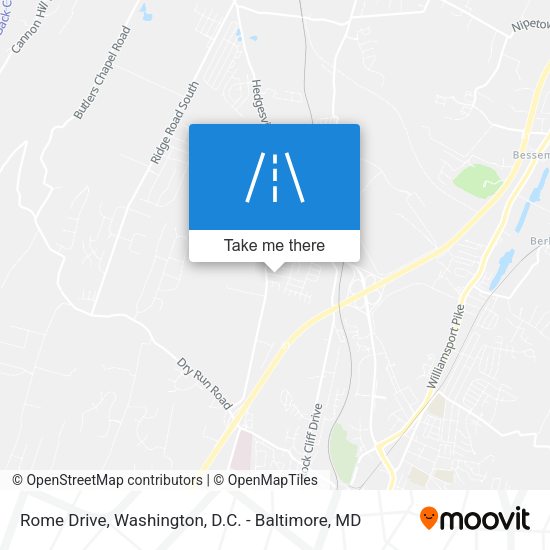 Mapa de Rome Drive