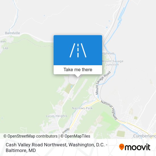 Cash Valley Road Northwest map