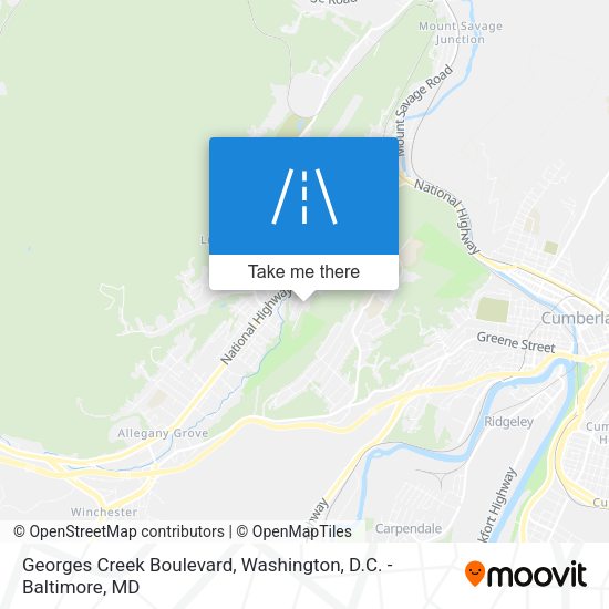 Mapa de Georges Creek Boulevard