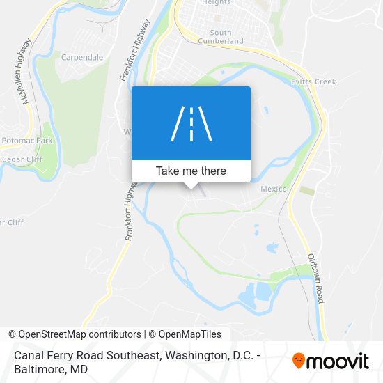Canal Ferry Road Southeast map