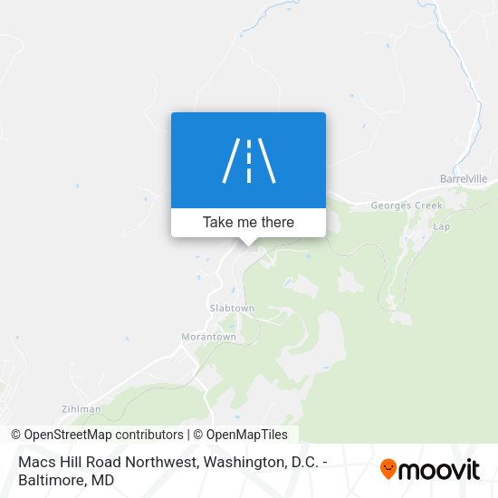 Macs Hill Road Northwest map