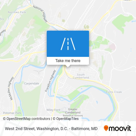 Mapa de West 2nd Street