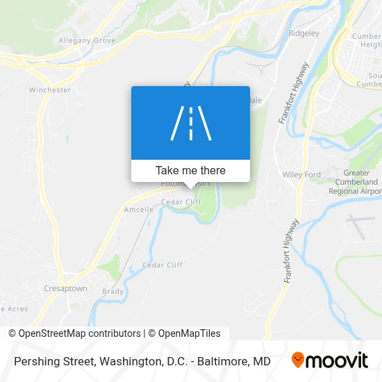 Pershing Street map