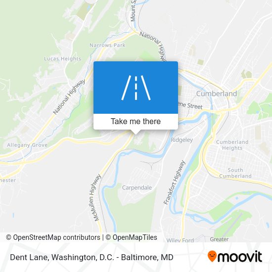 Dent Lane map