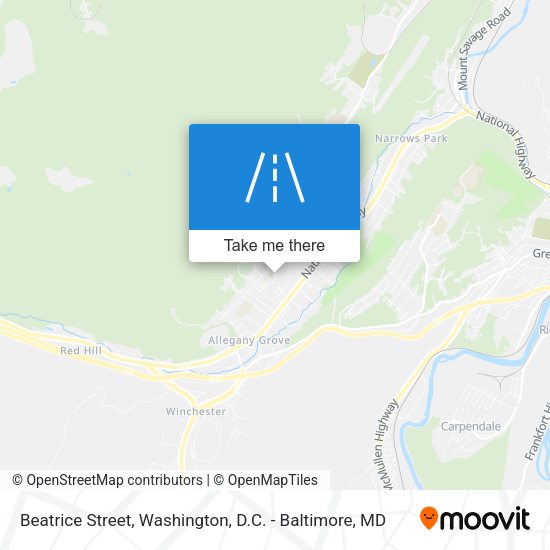 Mapa de Beatrice Street