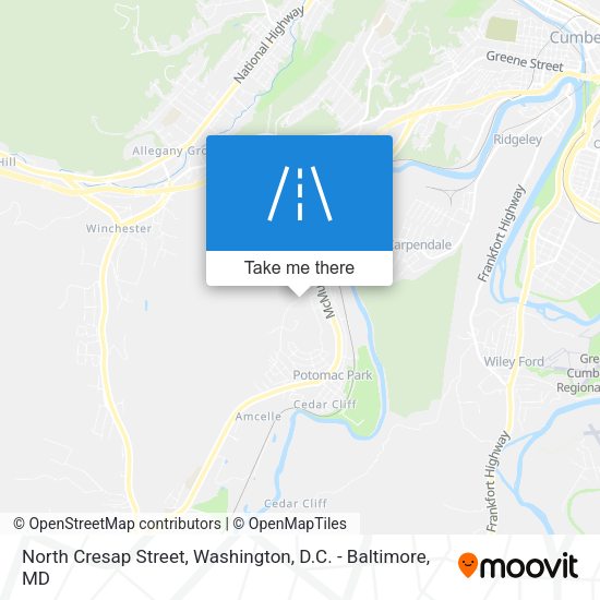 North Cresap Street map