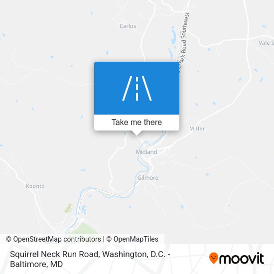 Mapa de Squirrel Neck Run Road