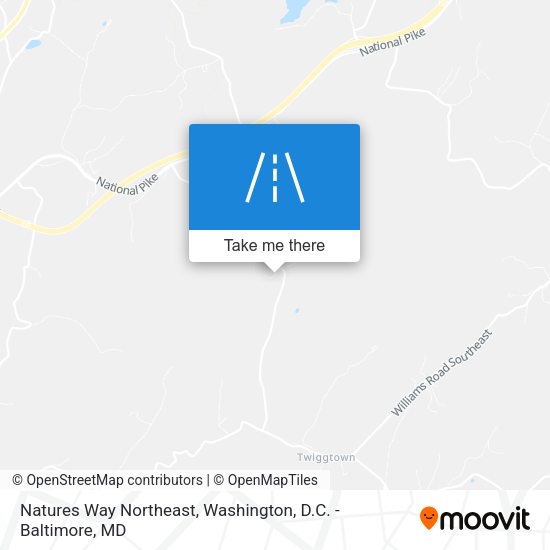 Mapa de Natures Way Northeast
