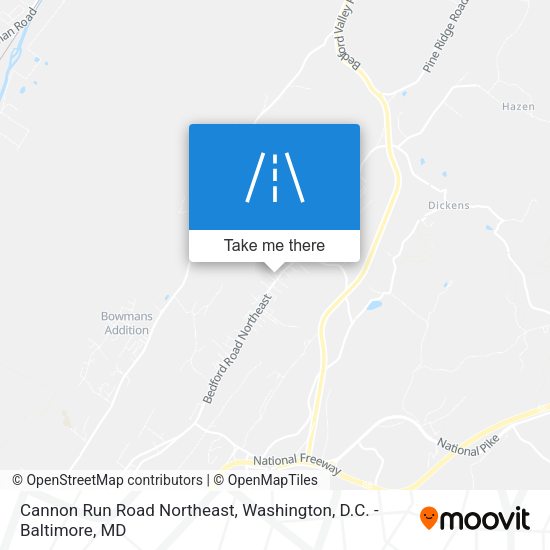 Cannon Run Road Northeast map