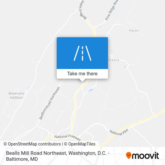 Mapa de Bealls Mill Road Northeast