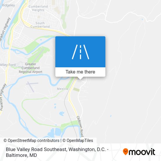 Blue Valley Road Southeast map