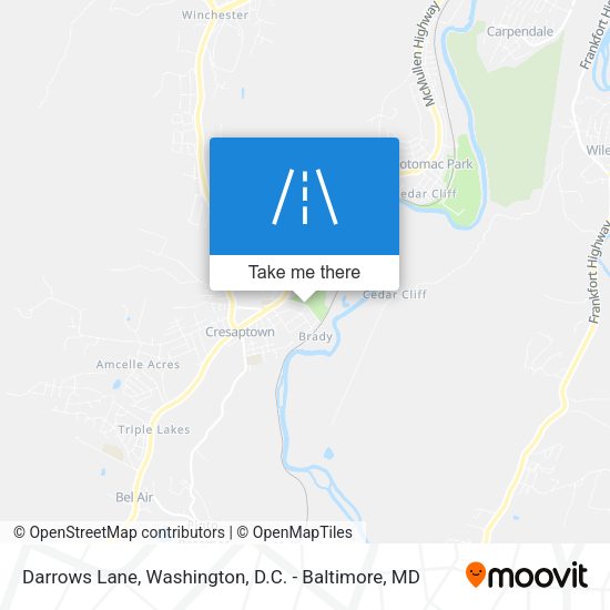 Darrows Lane map