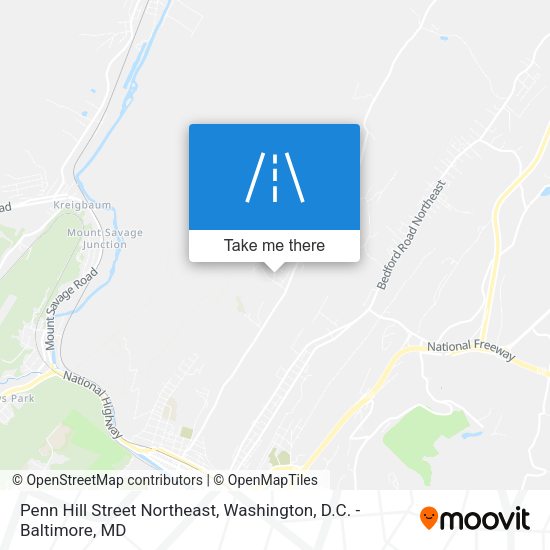 Mapa de Penn Hill Street Northeast