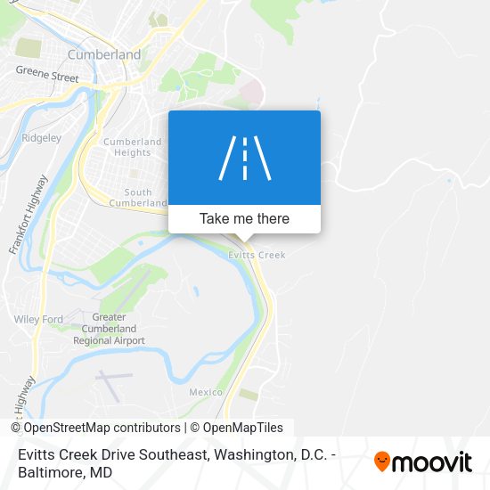 Evitts Creek Drive Southeast map