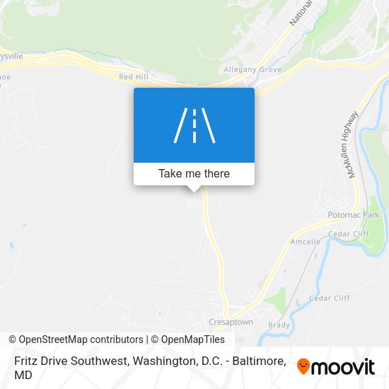 Mapa de Fritz Drive Southwest