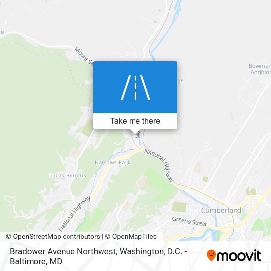 Bradower Avenue Northwest map