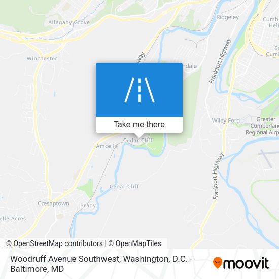 Mapa de Woodruff Avenue Southwest