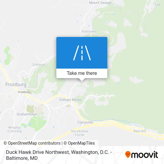 Duck Hawk Drive Northwest map