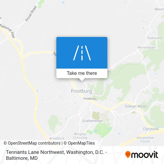 Tennants Lane Northwest map