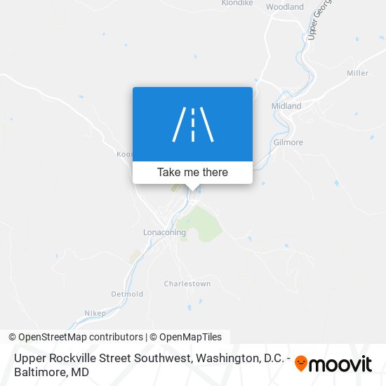 Mapa de Upper Rockville Street Southwest