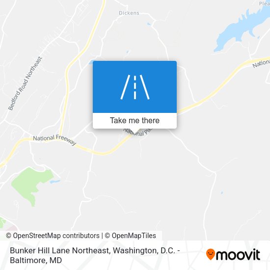 Bunker Hill Lane Northeast map