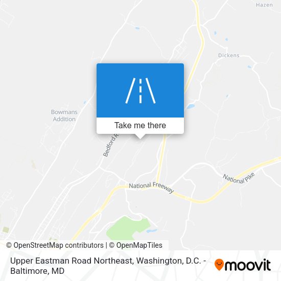 Upper Eastman Road Northeast map