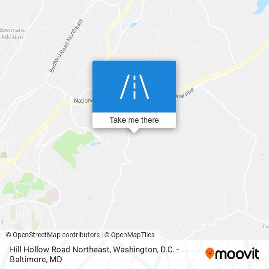 Hill Hollow Road Northeast map
