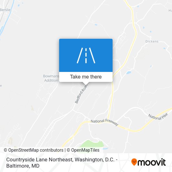 Countryside Lane Northeast map