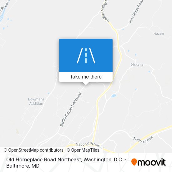 Mapa de Old Homeplace Road Northeast