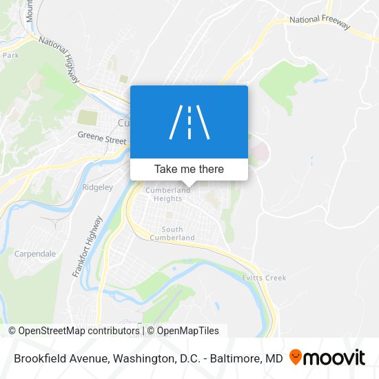Brookfield Avenue map