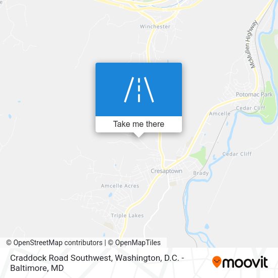 Mapa de Craddock Road Southwest